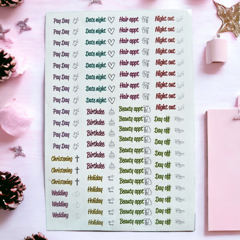 Diary Sticker Sheet