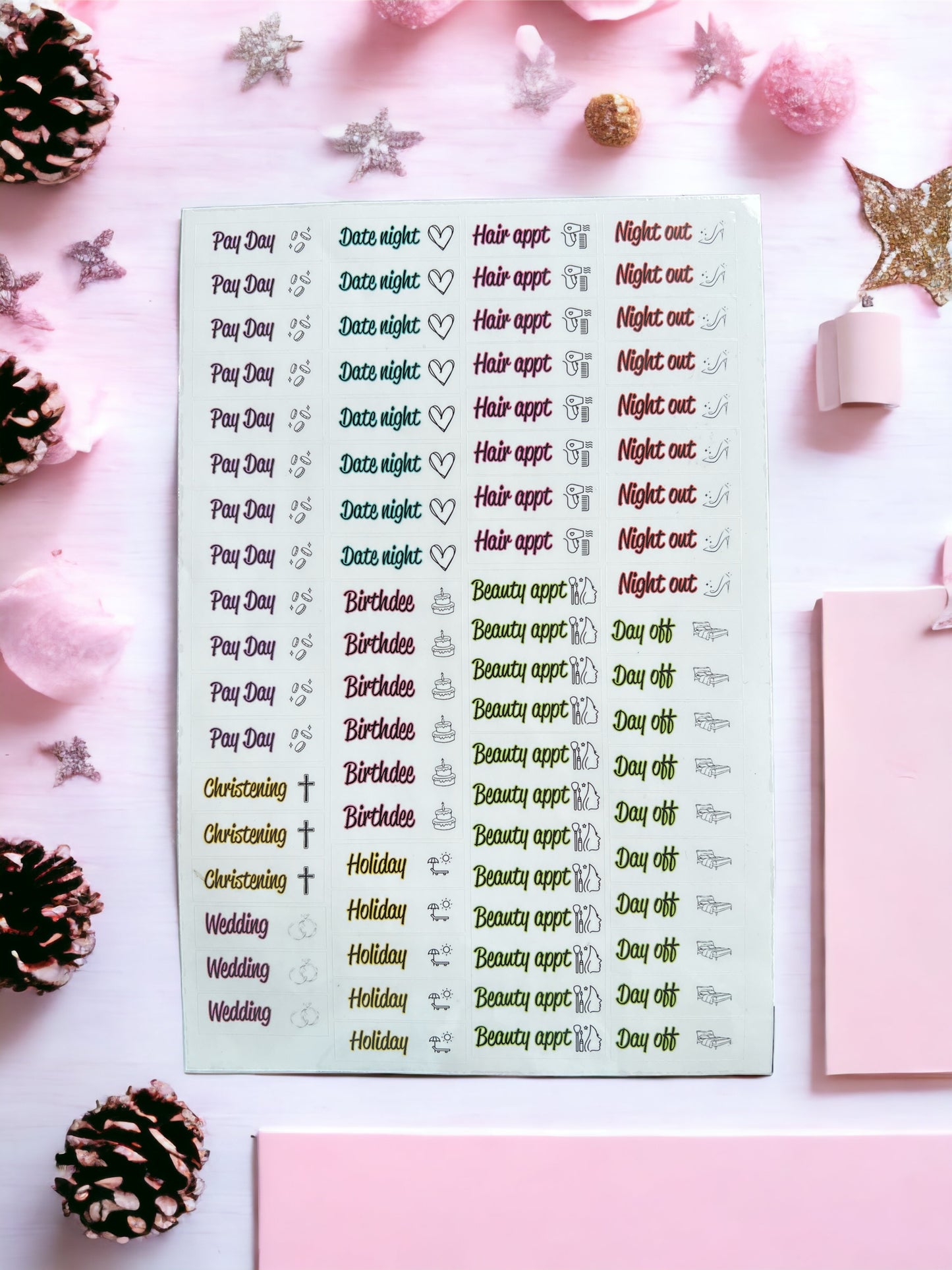 Diary Sticker Sheet