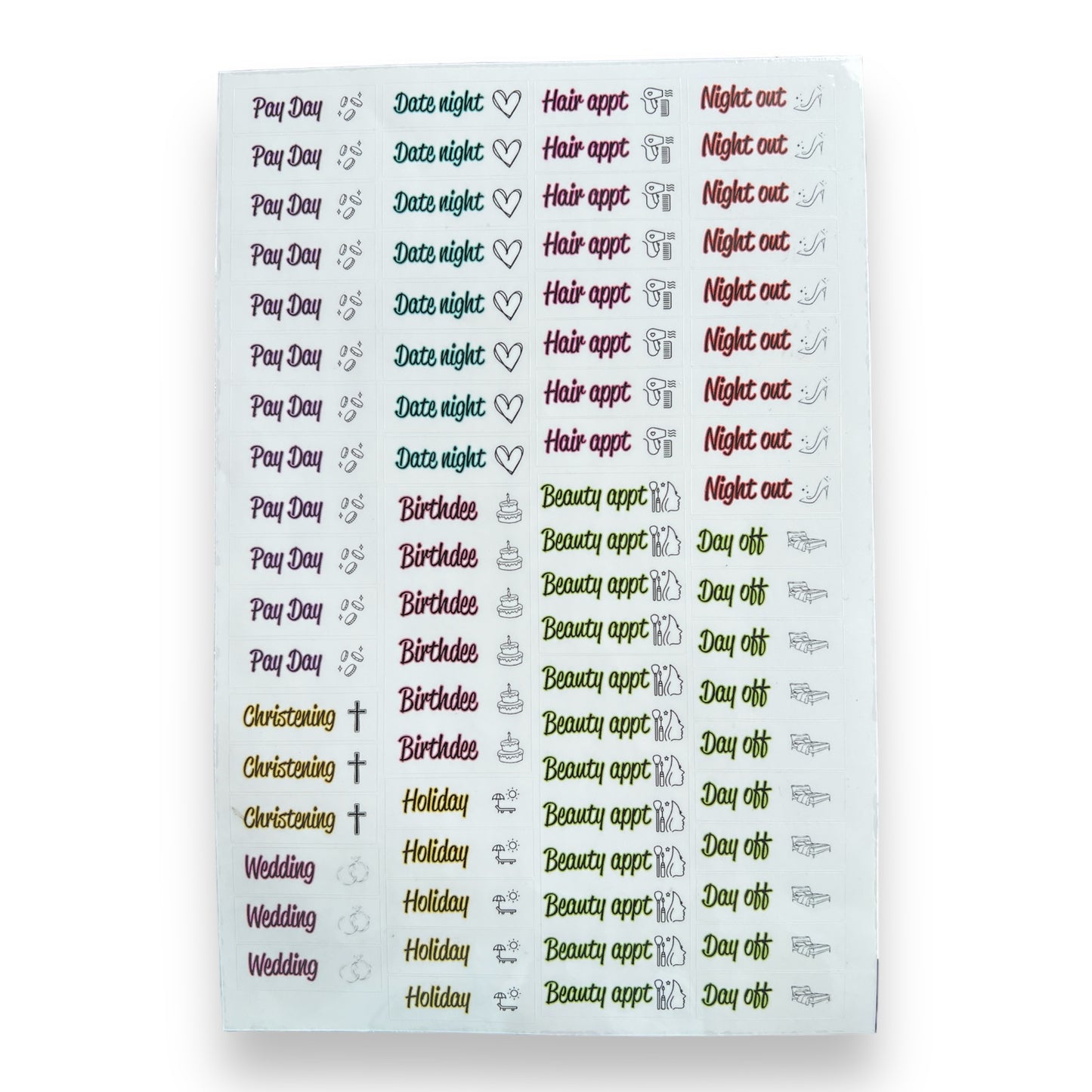 Diary Sticker Sheet