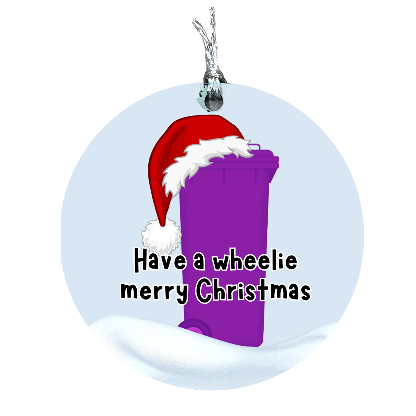 Wheelie Merry Christmas Bauble Decoration