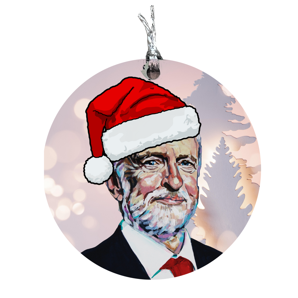 Jeremy Corbyn Socialist Santa Christmas Decoration