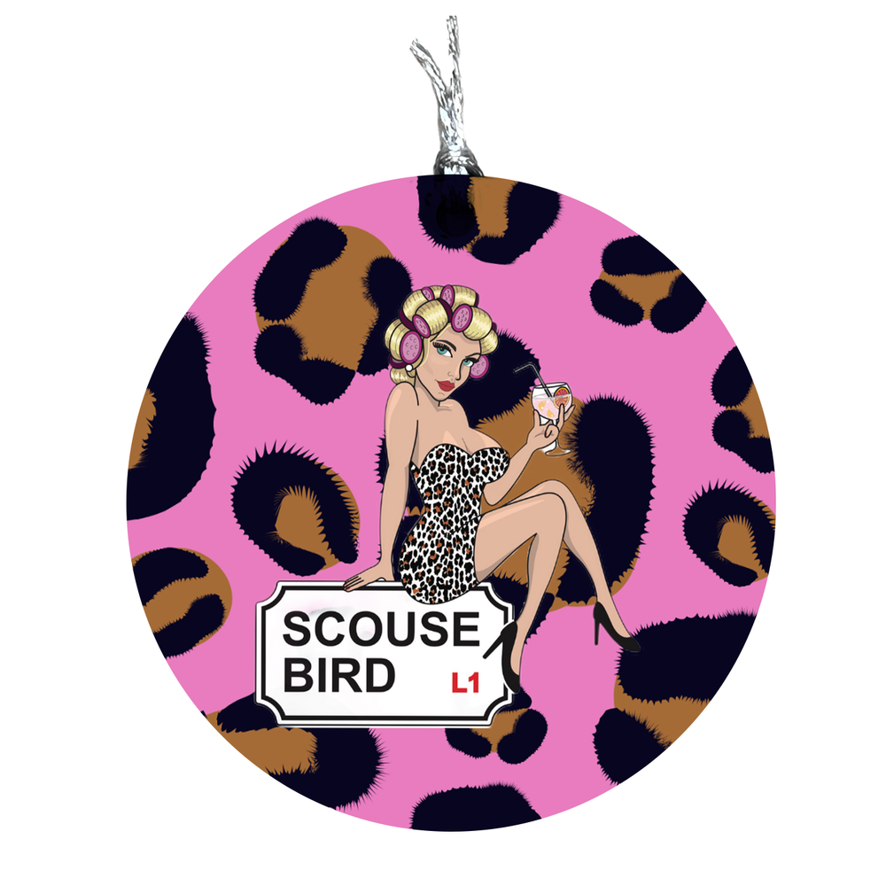 Scouse Bird Leopard Print Decoration