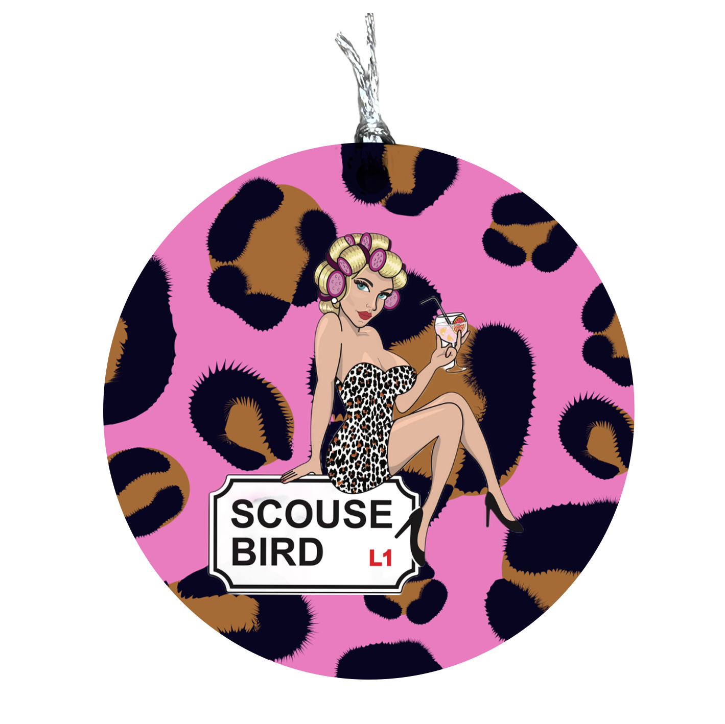 Scouse Bird Leopard Print Decoration