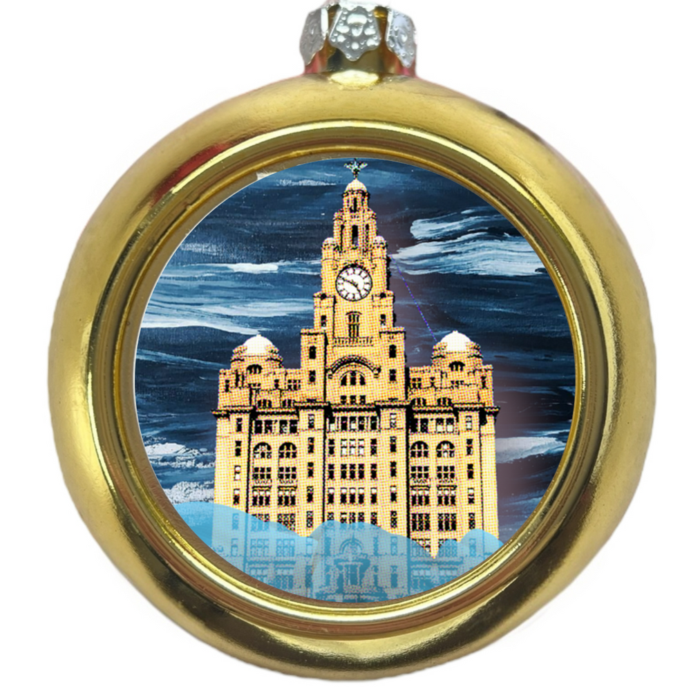 Liver Building Christmas Tree Bauble