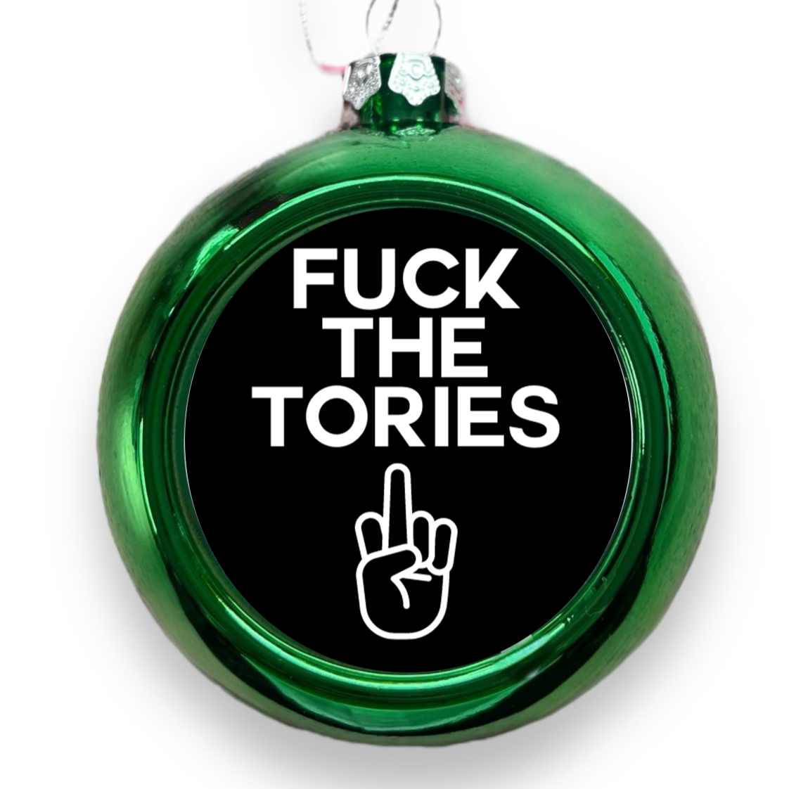 Fuck The Tories Christmas Tree Bauble