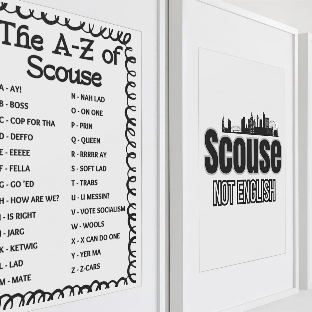 
                  
                    A - Z of Scouse Print - Print - The Scouse Bird Shop
                  
                