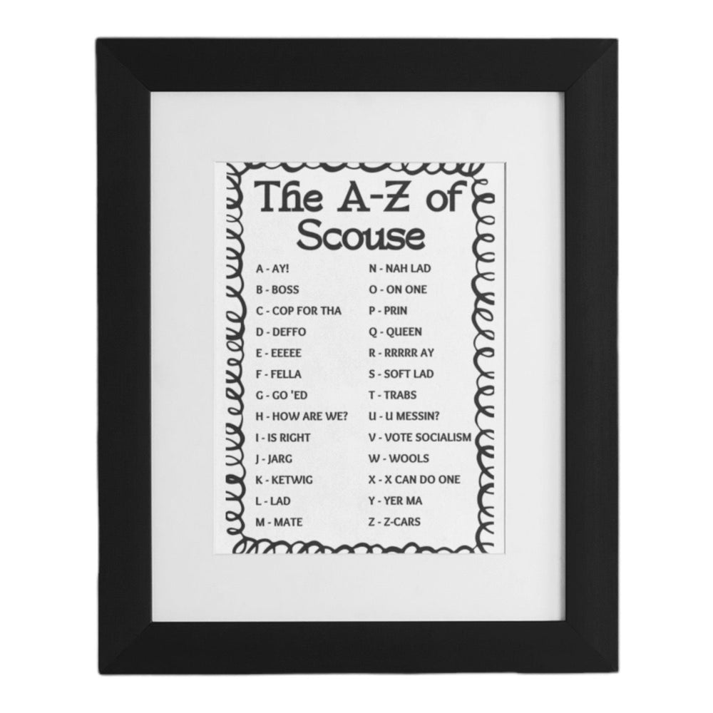 A - Z of Scouse Print - Print - The Scouse Bird Shop