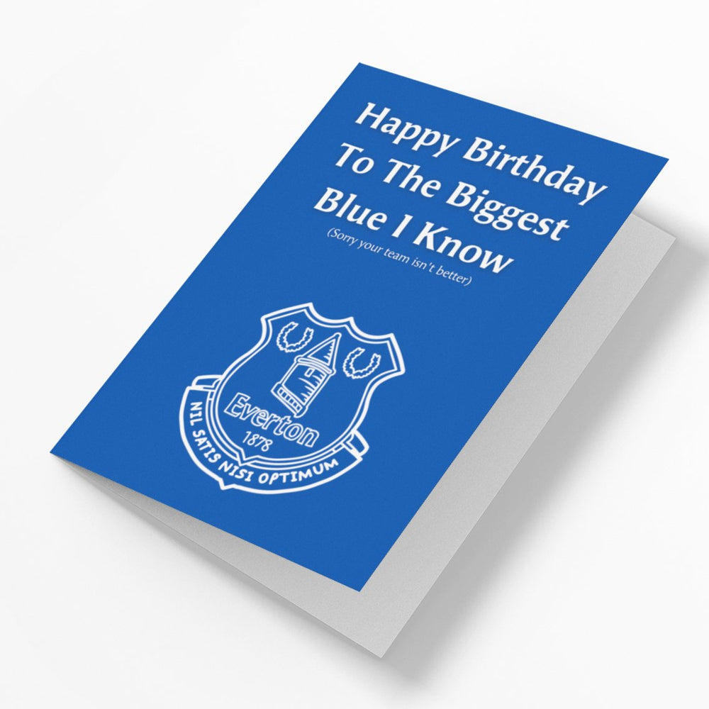 Biggest Blue Evertonian Birthday Card - Cards - The Scouse Bird Shop