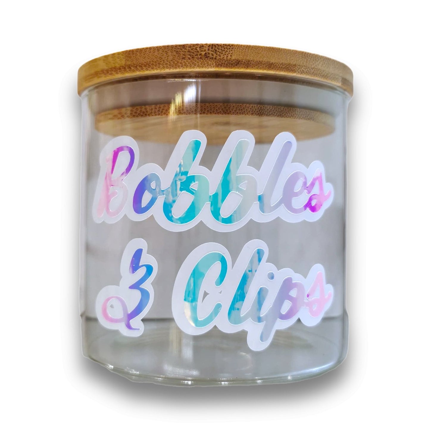 Bobbles & Clips Glass Jar - The Scouse Bird Shop