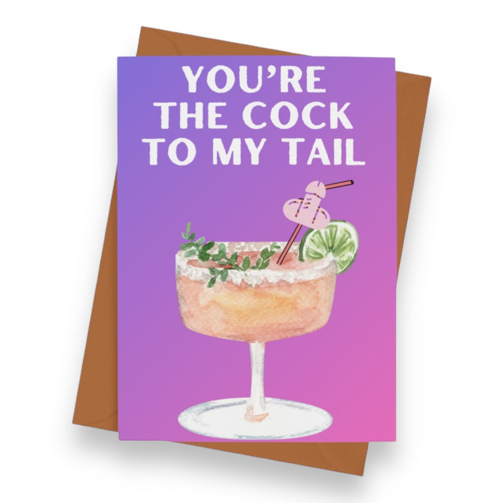 Cock To My Tail Valentines Card - Cards - The Scouse Bird Shop