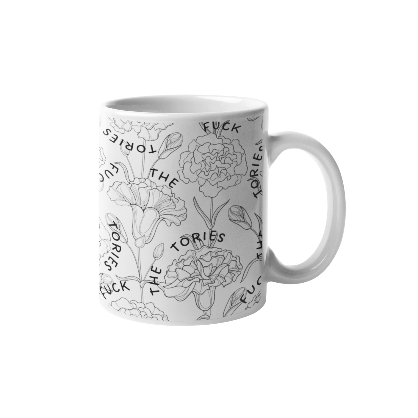 Fuck The Tories Flower Mug