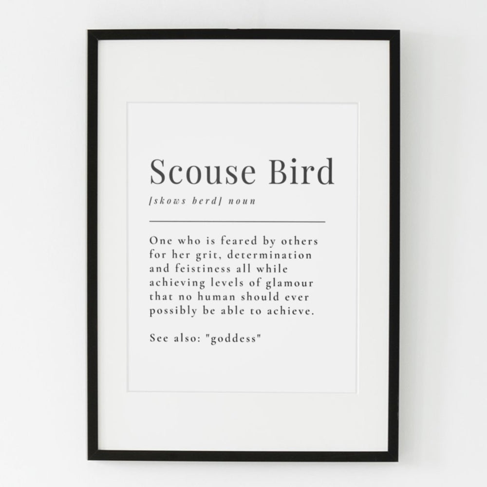 Definition Of A Scouse Bird Print - Print - The Scouse Bird Shop