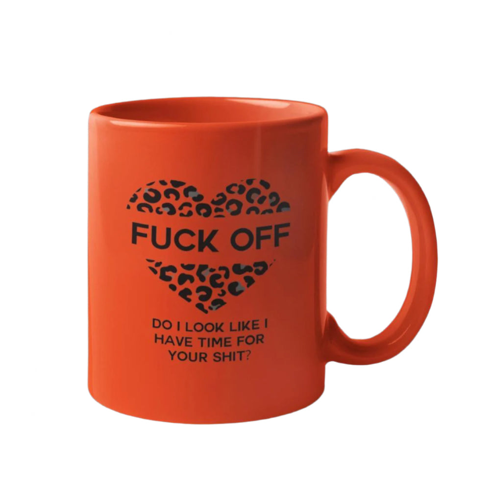 
                  
                    A ‘Fuck Off, Do I Look Like I Have Time for Your Shit?’ Neon Leopard Print Mug – a bold and funny gift for those who don’t have time for nonsense.
                  
                