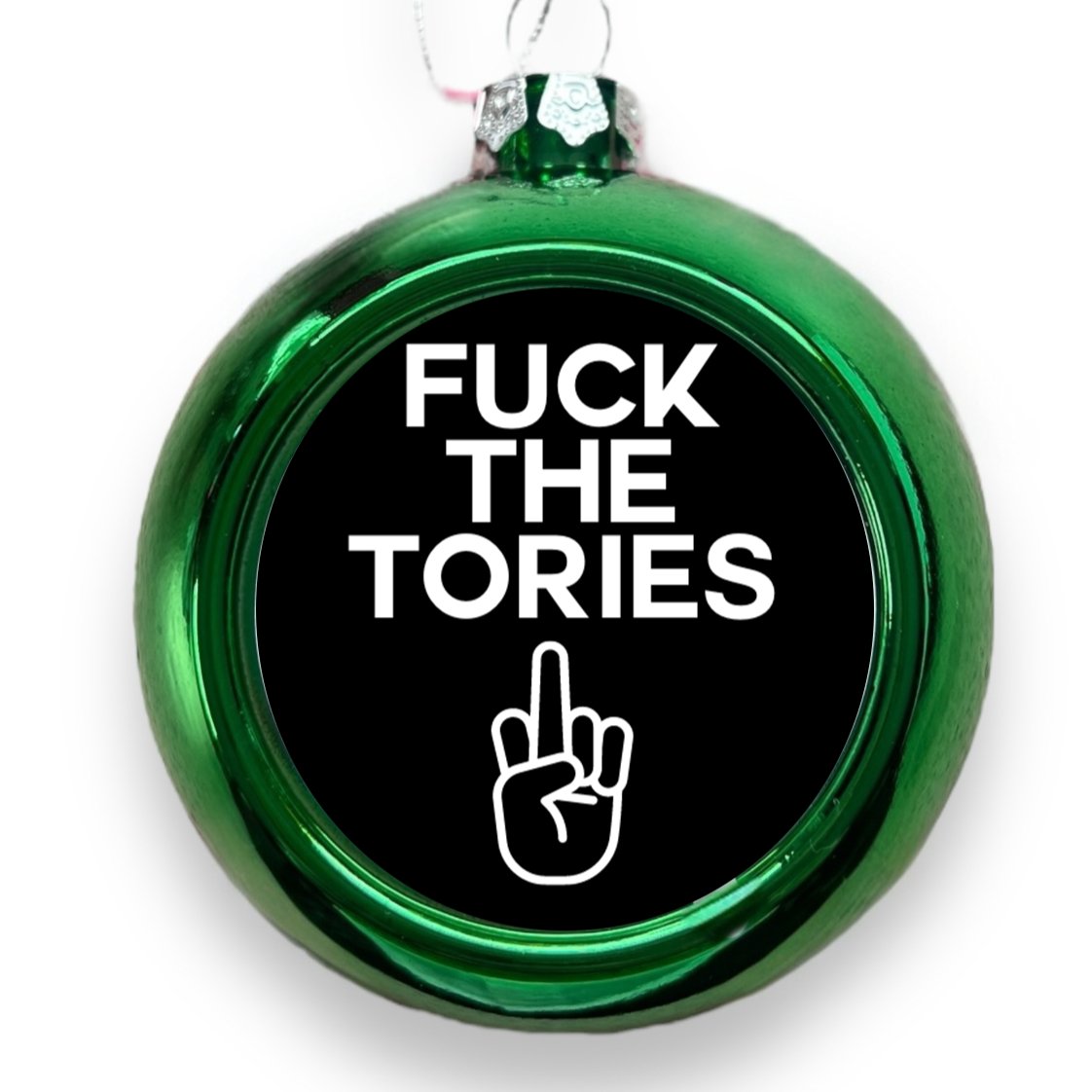 Fuck The Tories Christmas Tree Bauble - Christmas Decoration - The Scouse Bird Shop