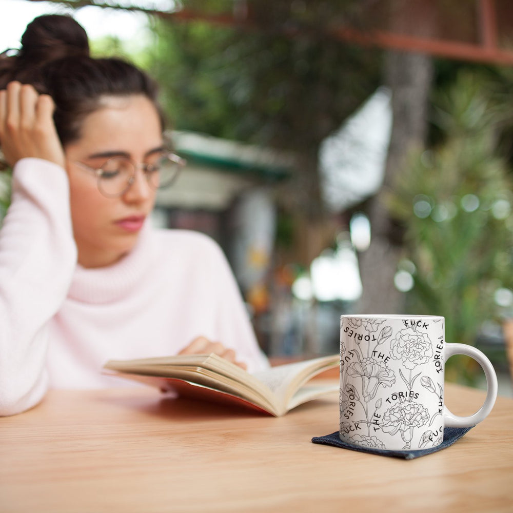 Fuck The Tories Flower Mug - Mug - The Scouse Bird Shop