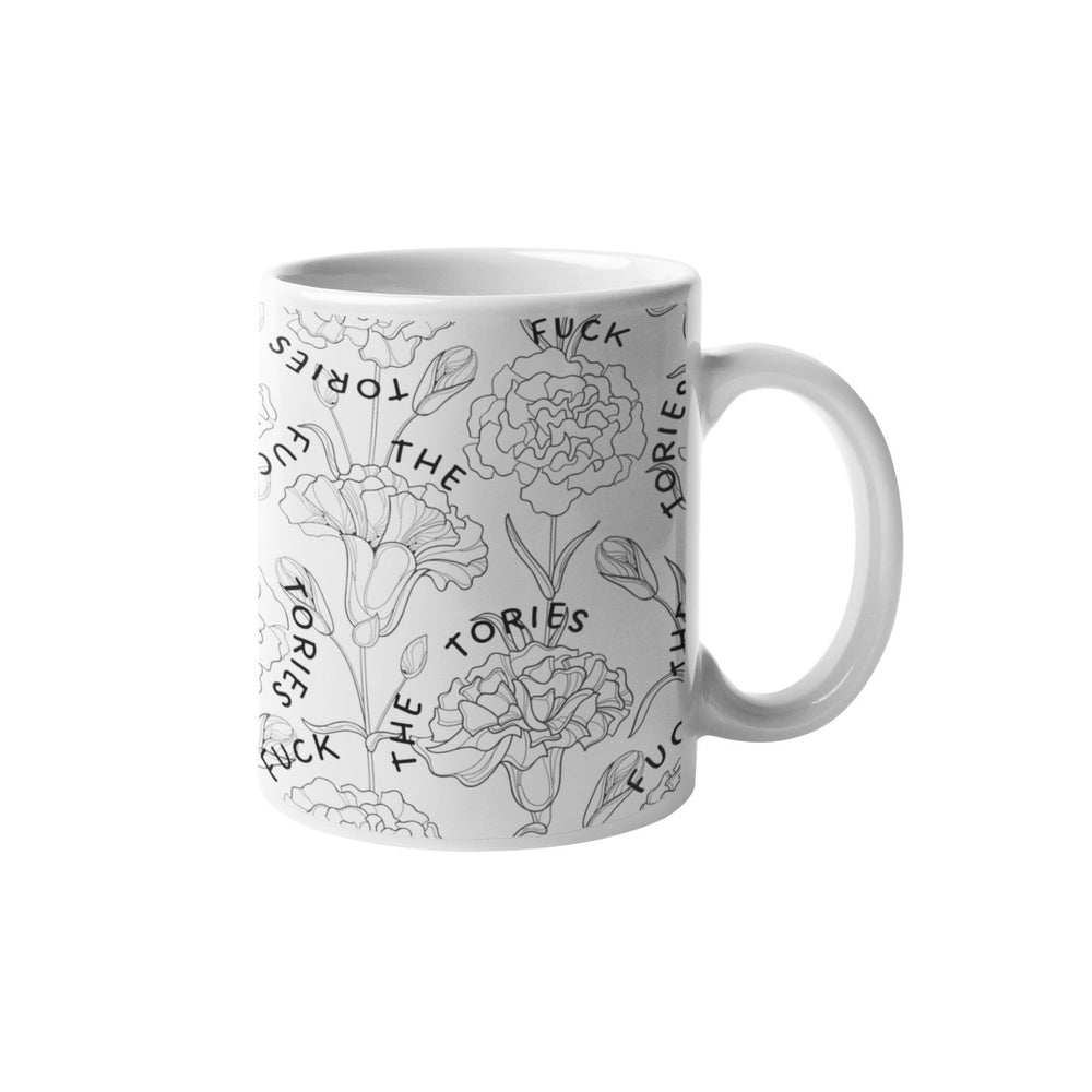 Fuck The Tories Flower Mug - Mug - The Scouse Bird Shop