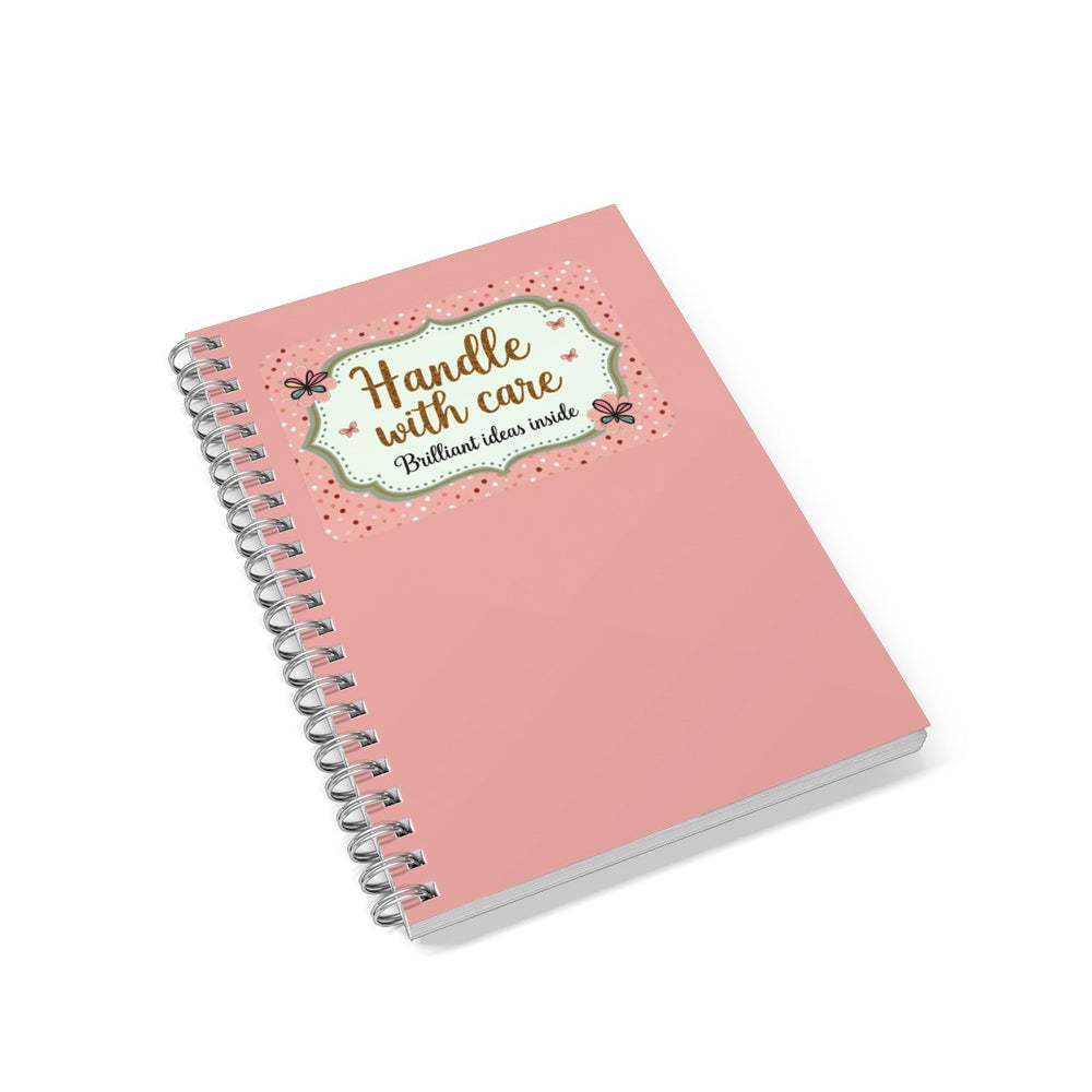 Handle With Care: Brilliant Ideas Inside Lined A5 Notebook - Notebook - The Scouse Bird Shop