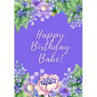 Happy Birthday Babe Card - Cards - The Scouse Bird Shop