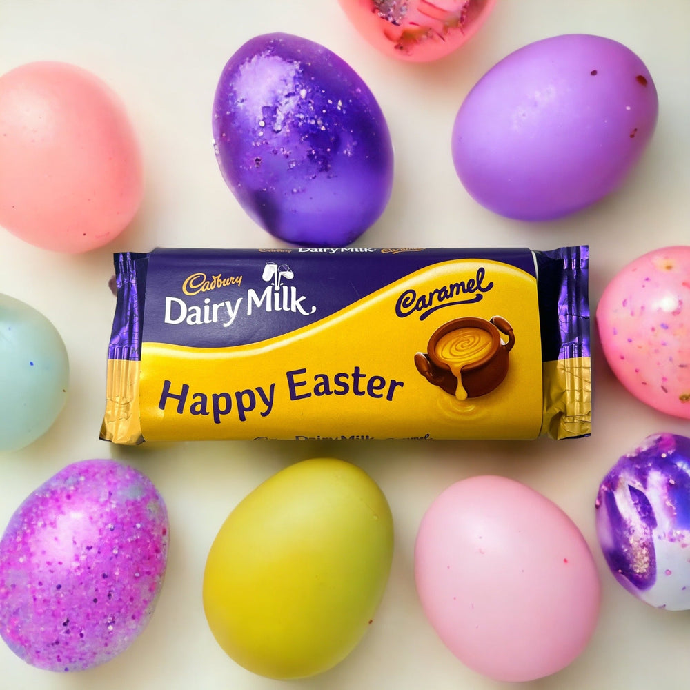 
                  
                    Happy Easter - Cadbury Dairy Milk Caramel - Chocolate - The Scouse Bird Shop
                  
                