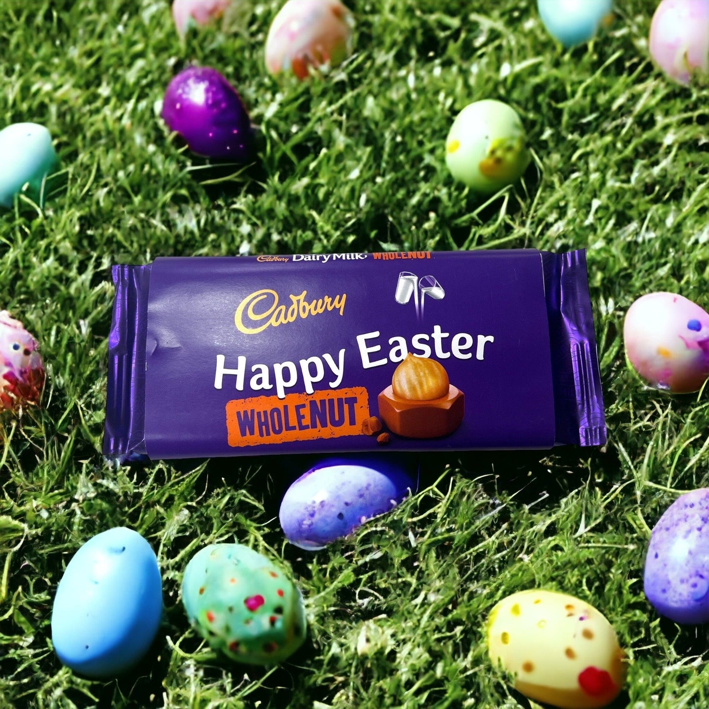 Happy Easter - Cadbury Dairy Milk Wholenut - Chocolate - The Scouse Bird Shop