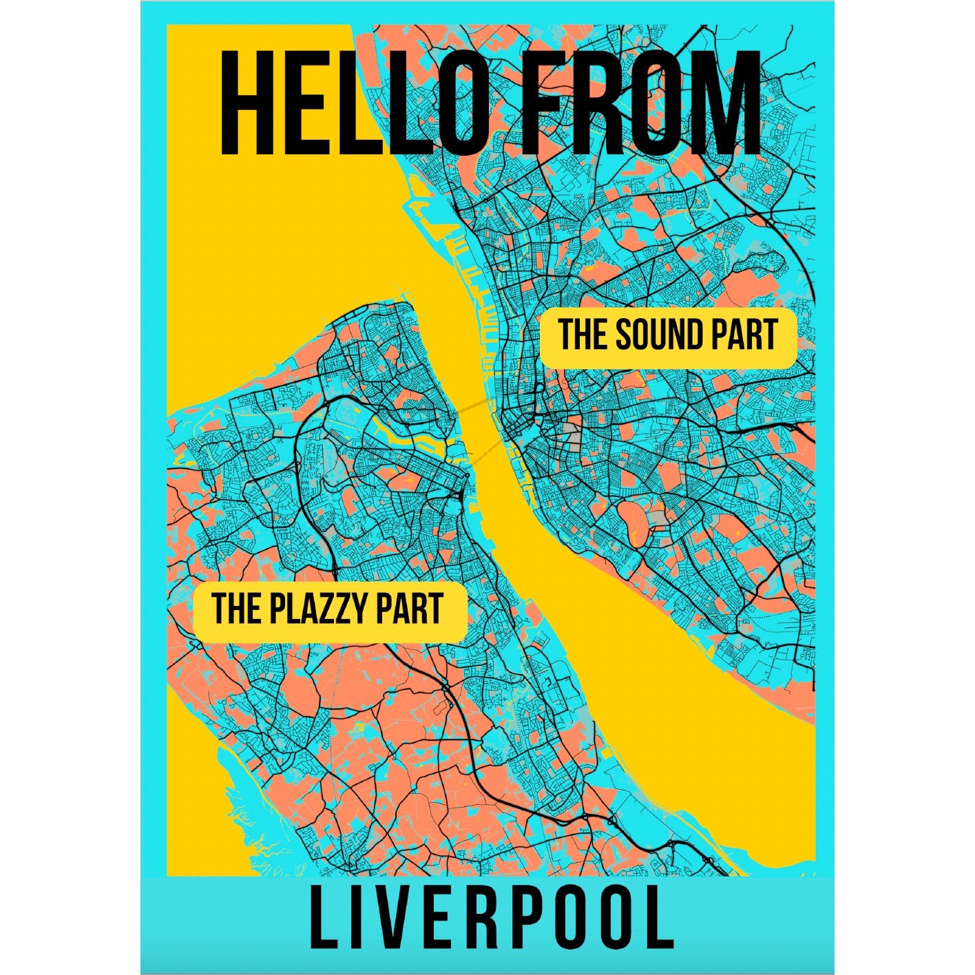 Hello From Liverpool (Sound v Plazzy) Card - Cards - The Scouse Bird Shop