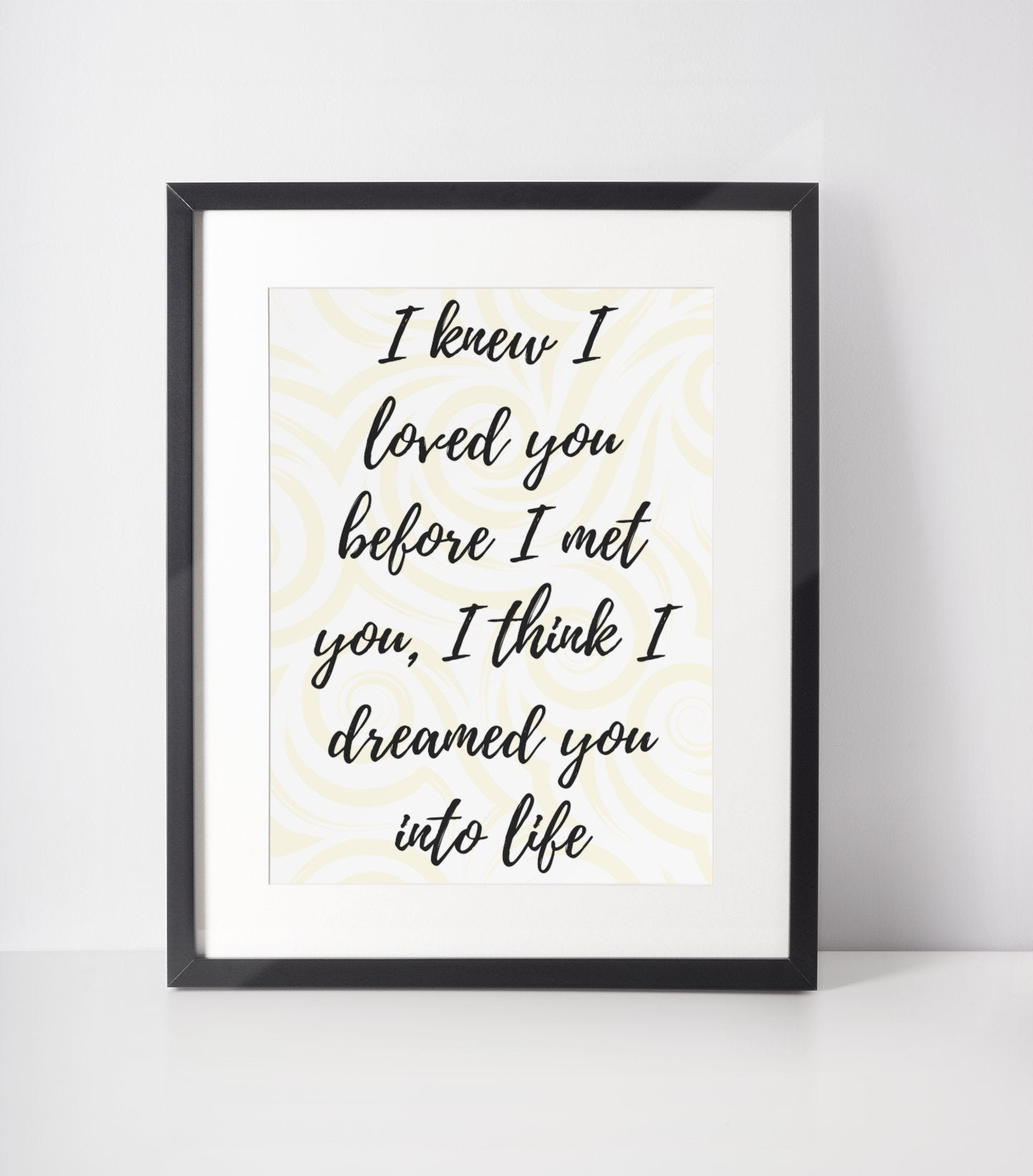 I Knew I Loved You Print - 4 colours available - Print - The Scouse Bird Shop