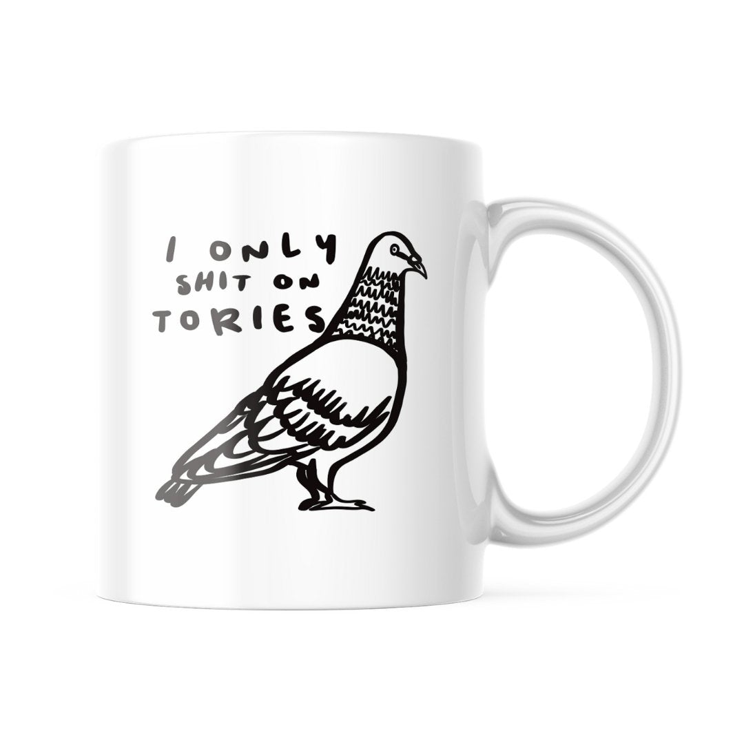 I Only Shit On Tories Pigeon Mug - Mug - The Scouse Bird Shop