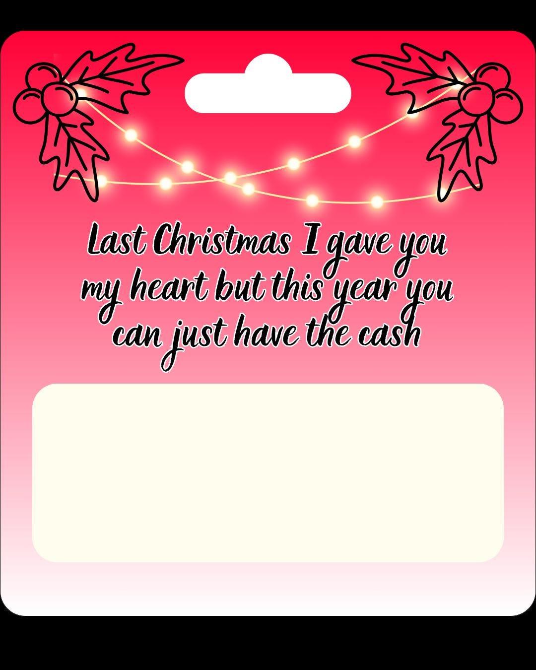 Christmas Gift Money Holder - Last Christmas