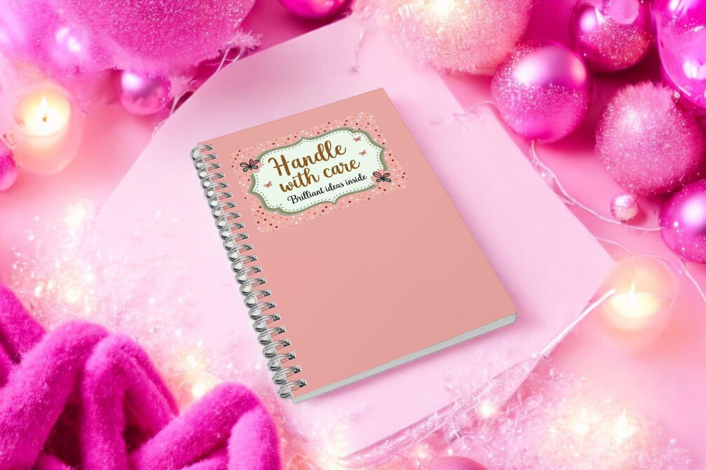 Handle With Care: Brilliant Ideas Inside Lined A5 Notebook - Notebook - The Scouse Bird Shop