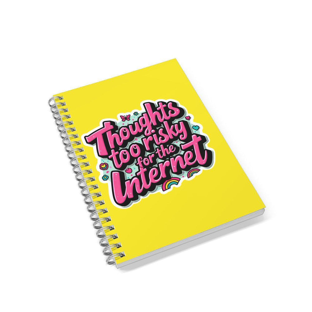 Thoughts Too Risky For The Internet Lined A5 Notebook - Notebook - The Scouse Bird Shop