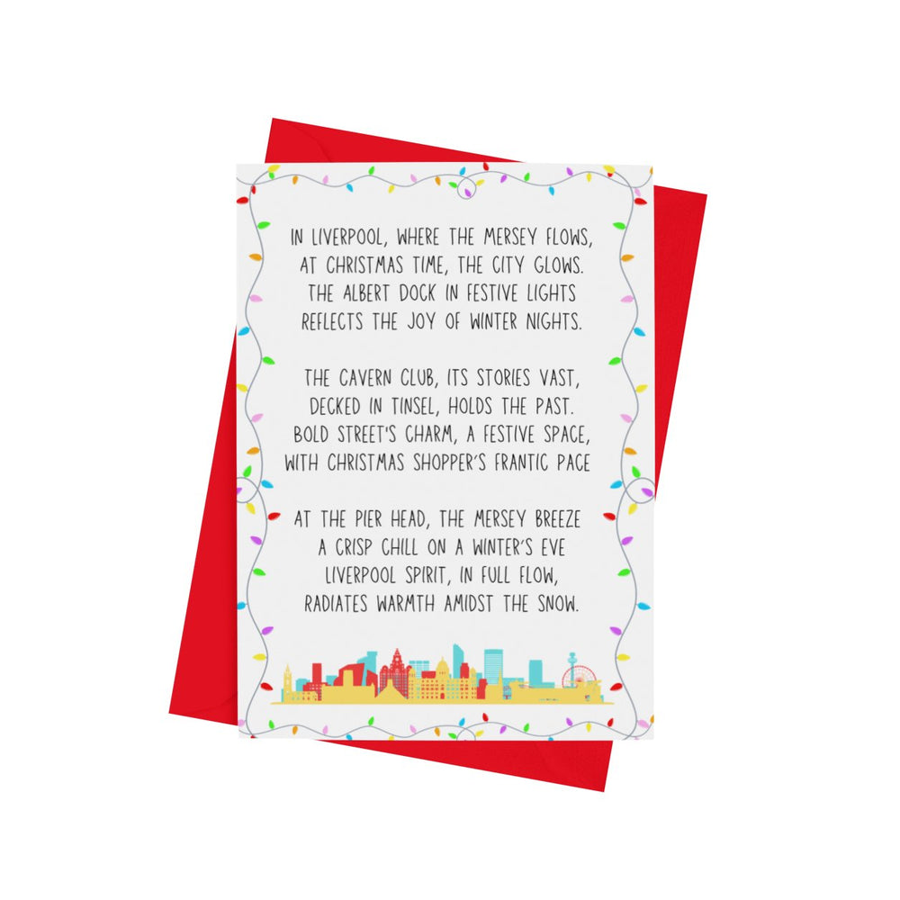 Liverpool At Christmas Poem Card - Cards - The Scouse Bird Shop