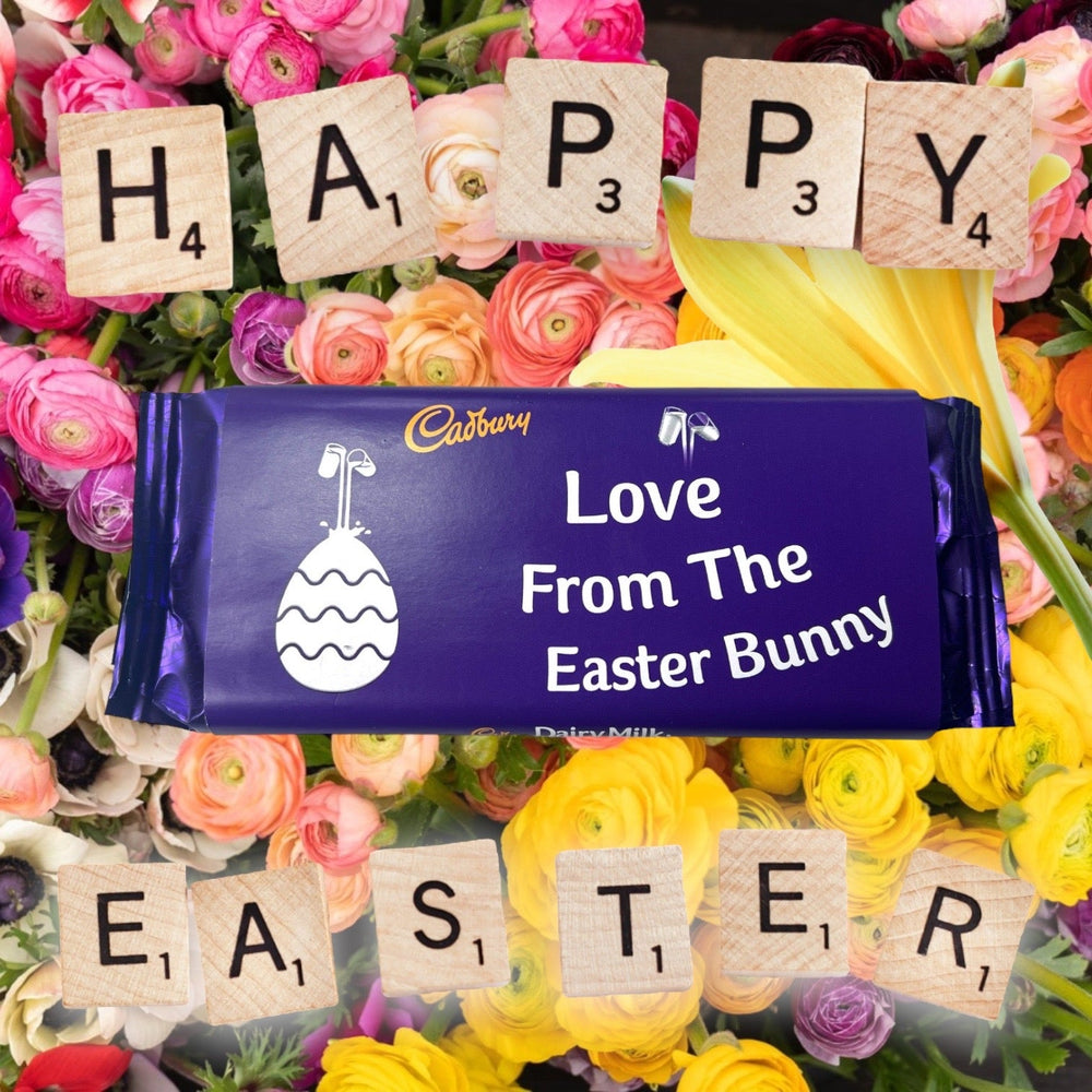 
                  
                    Love From The Easter Bunny - Cadbury Dairy Milk (Various Flavours) - Chocolate - The Scouse Bird Shop
                  
                