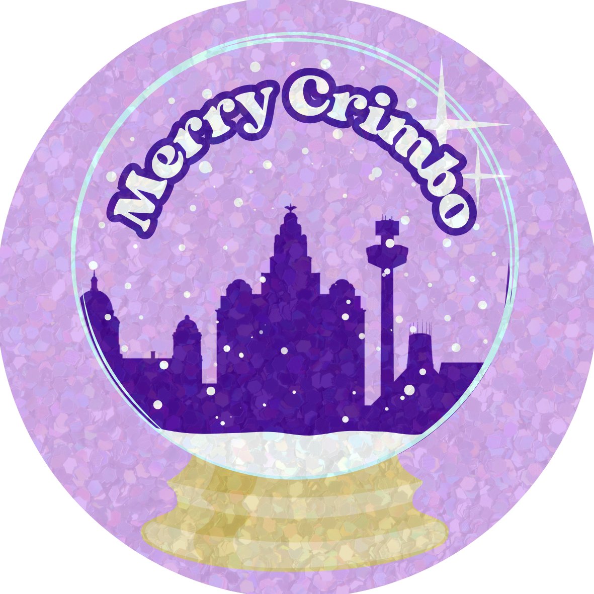 Merry Crimbo Holographic Waterproof Sticker - Sticker - The Scouse Bird Shop