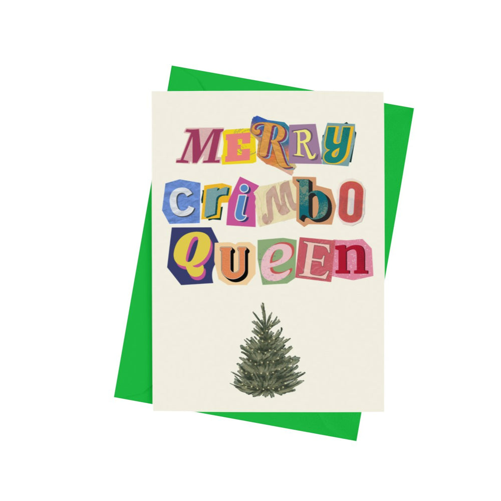 Merry Crimbo Queen Christmas Card - Cards - The Scouse Bird Shop