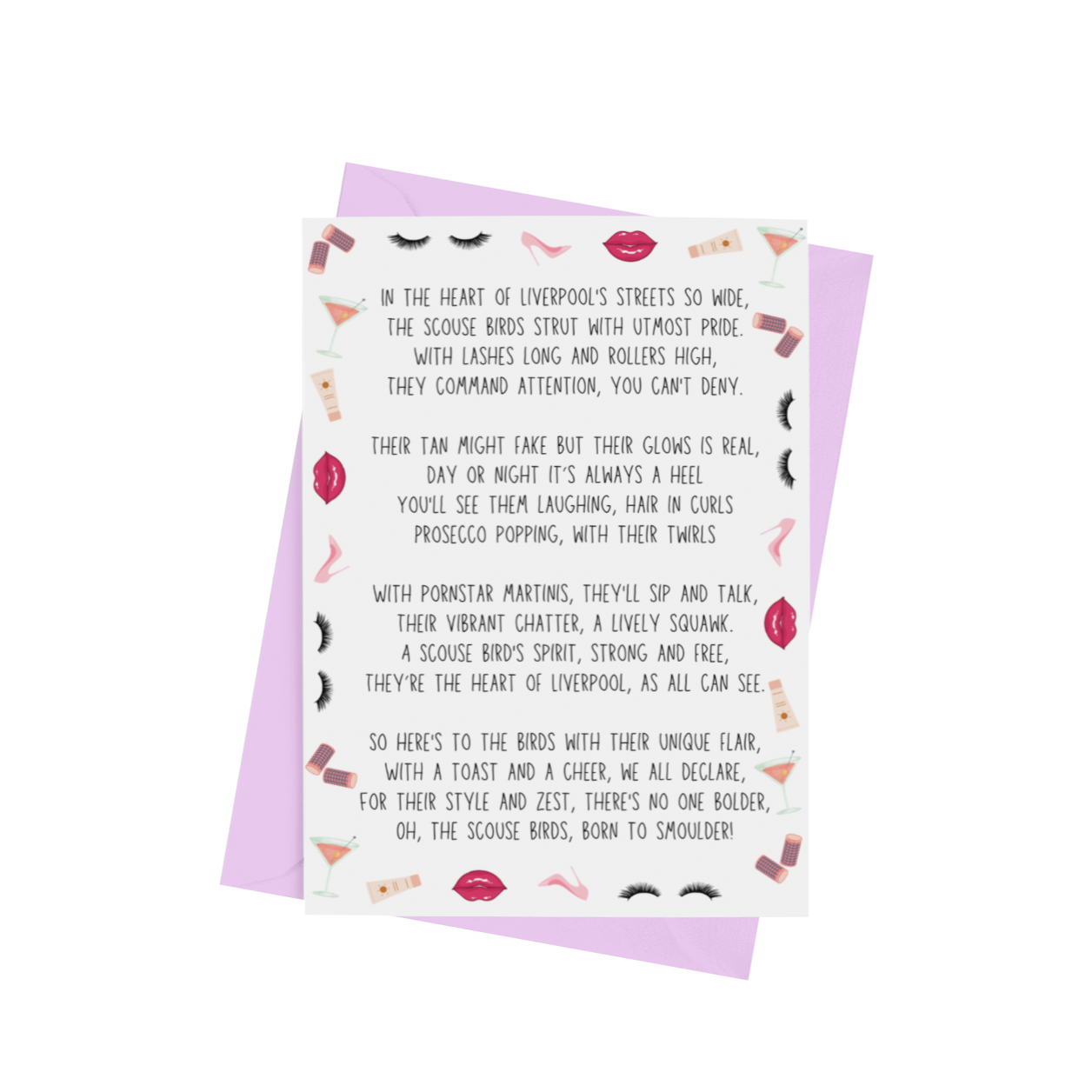 Scouse Birds Poem Card