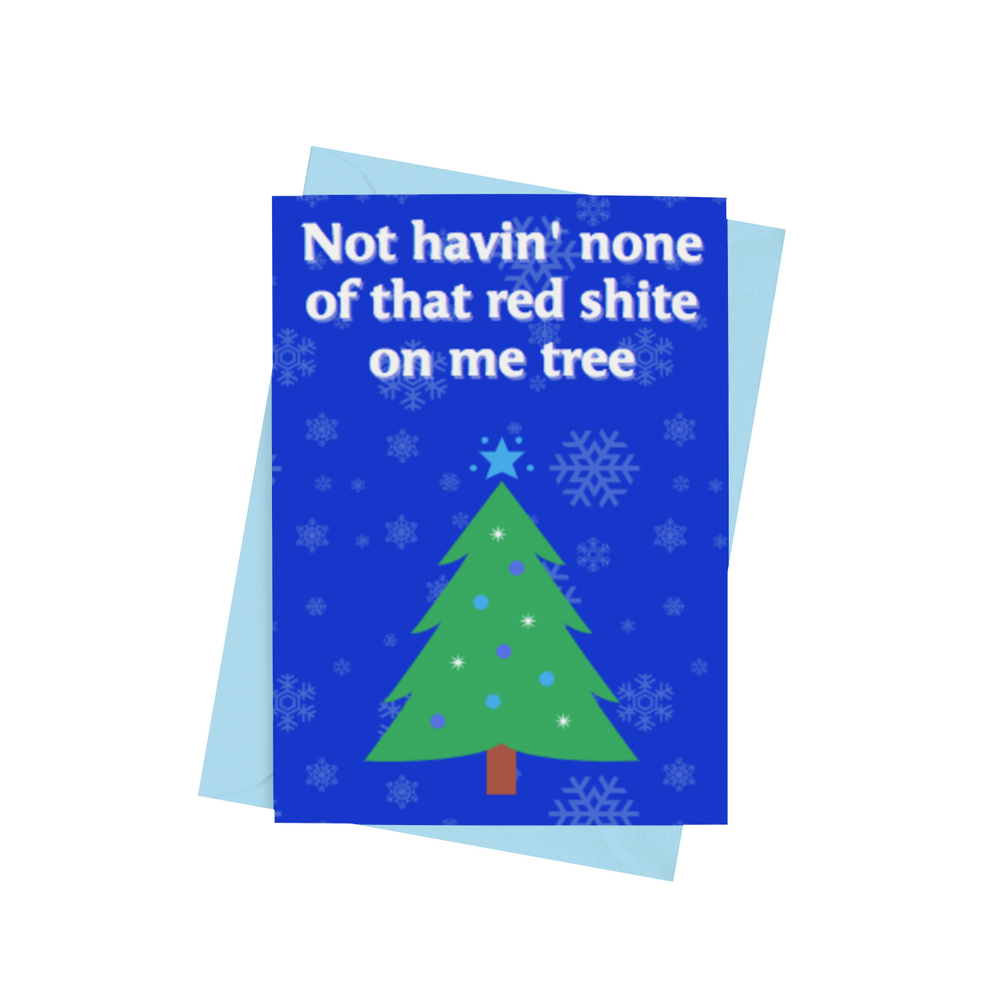 Red Shite Christmas Card