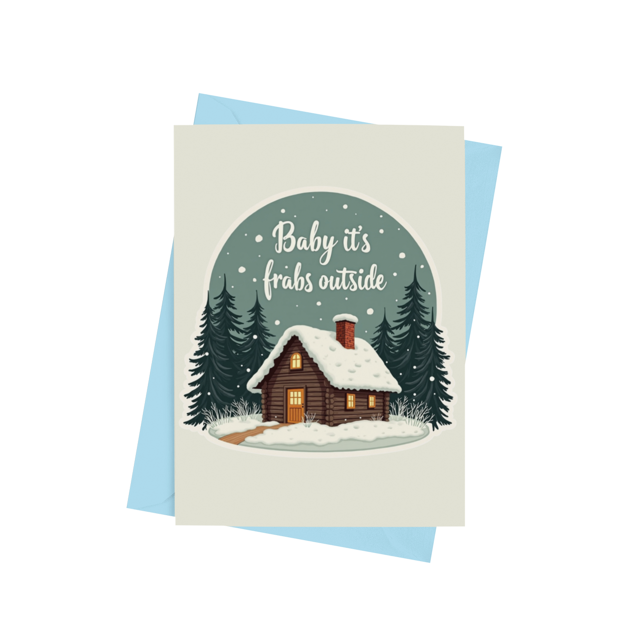 Baby It's Frabs Outside Christmas Card