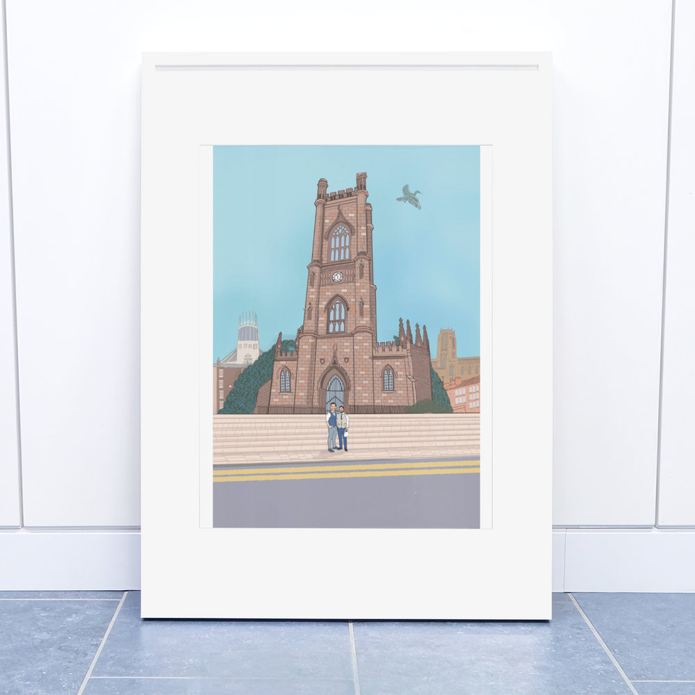 Bombed Out Church Print A4 Mounted