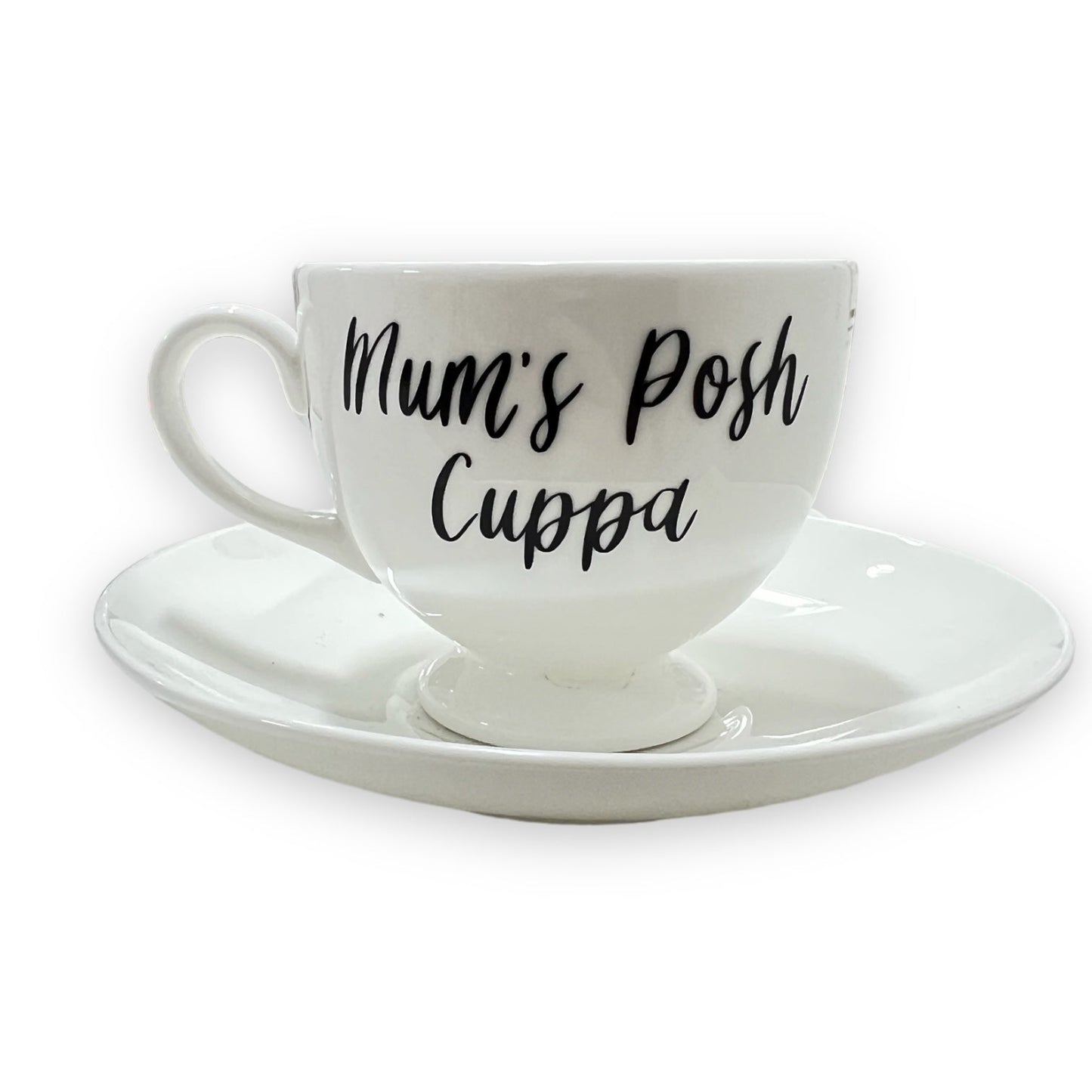 Mum’s Posh Cuppa - China Cup & Saucer - Mug - The Scouse Bird Shop