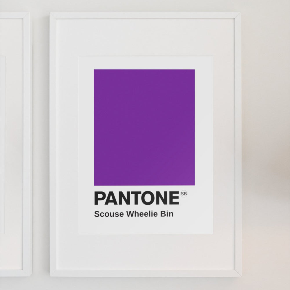 Pantone - Wheelie Bin Purple Print - Print - The Scouse Bird Shop