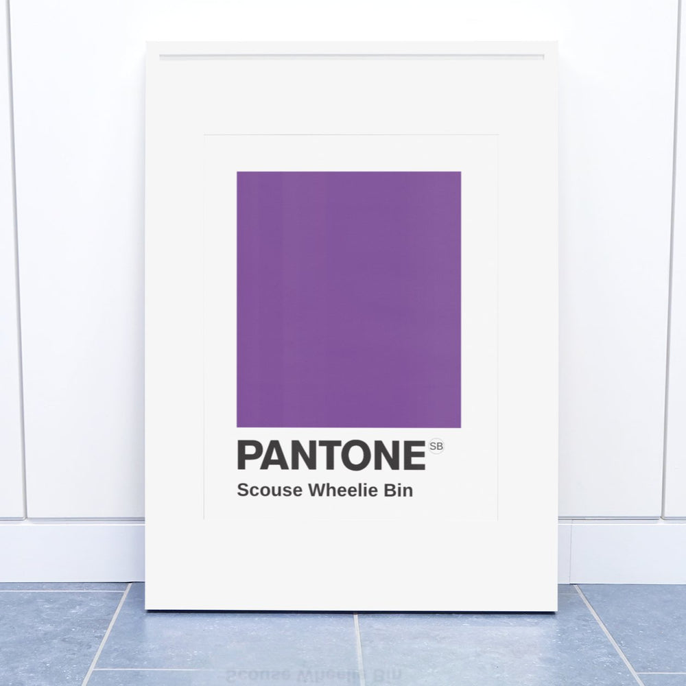 Pantone - Wheelie Bin Purple Print - Print - The Scouse Bird Shop