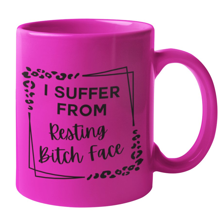 Resting Bitch Face Leopard Print Mug - Mug - The Scouse Bird Shop