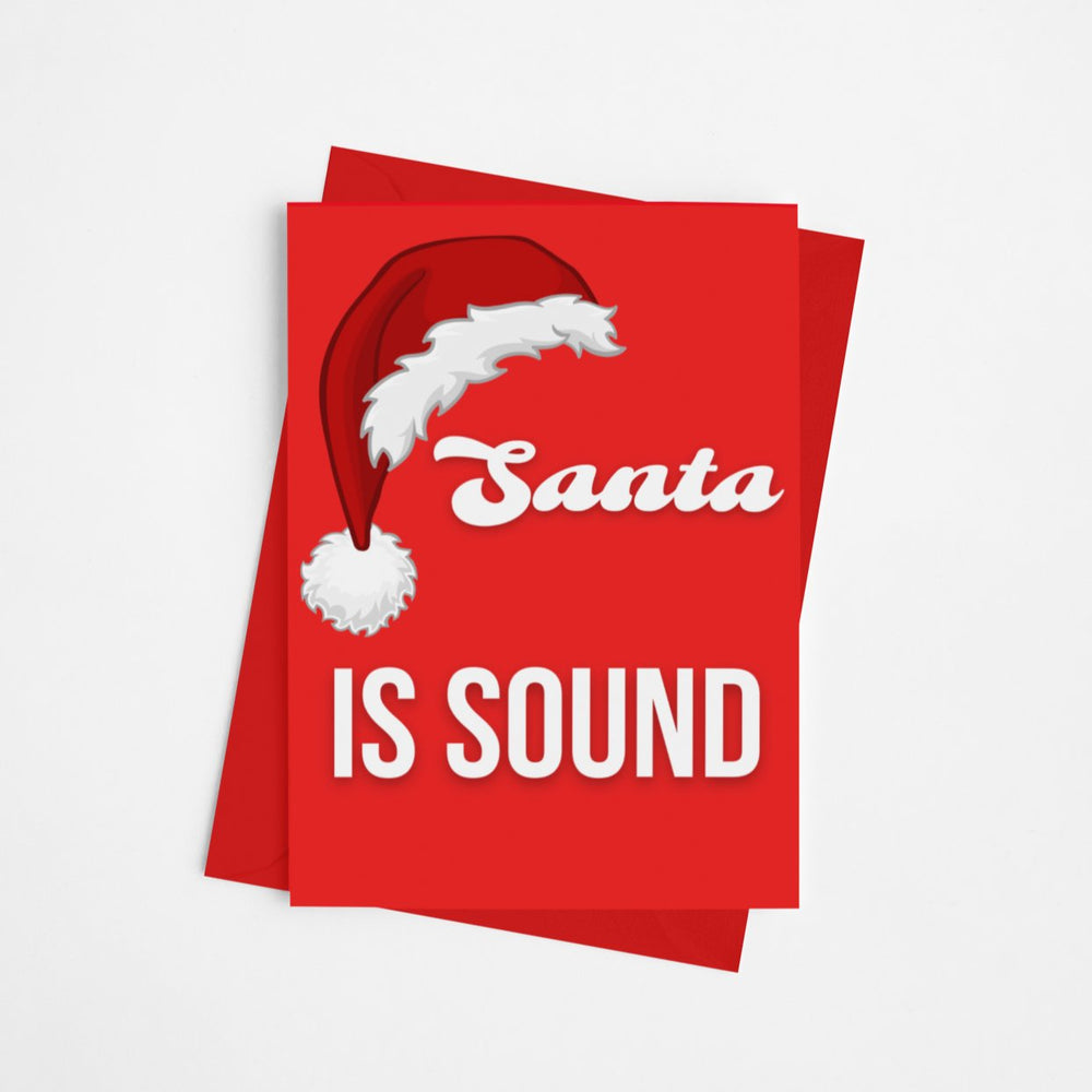 Santa Is Sound Christmas Card - Cards - The Scouse Bird Shop