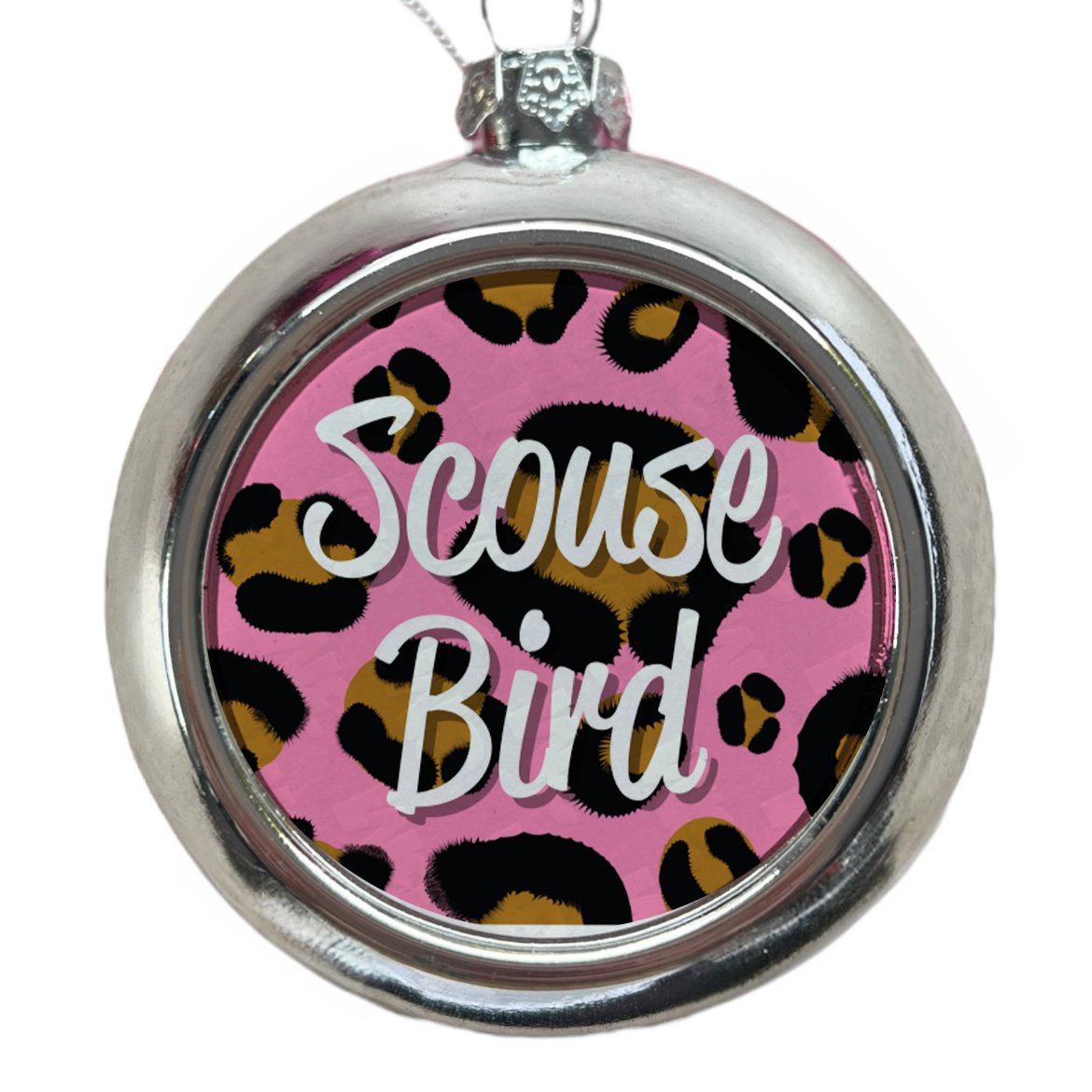 Scouse Bird Leopard Print Christmas Tree Bauble - Christmas Decoration - The Scouse Bird Shop