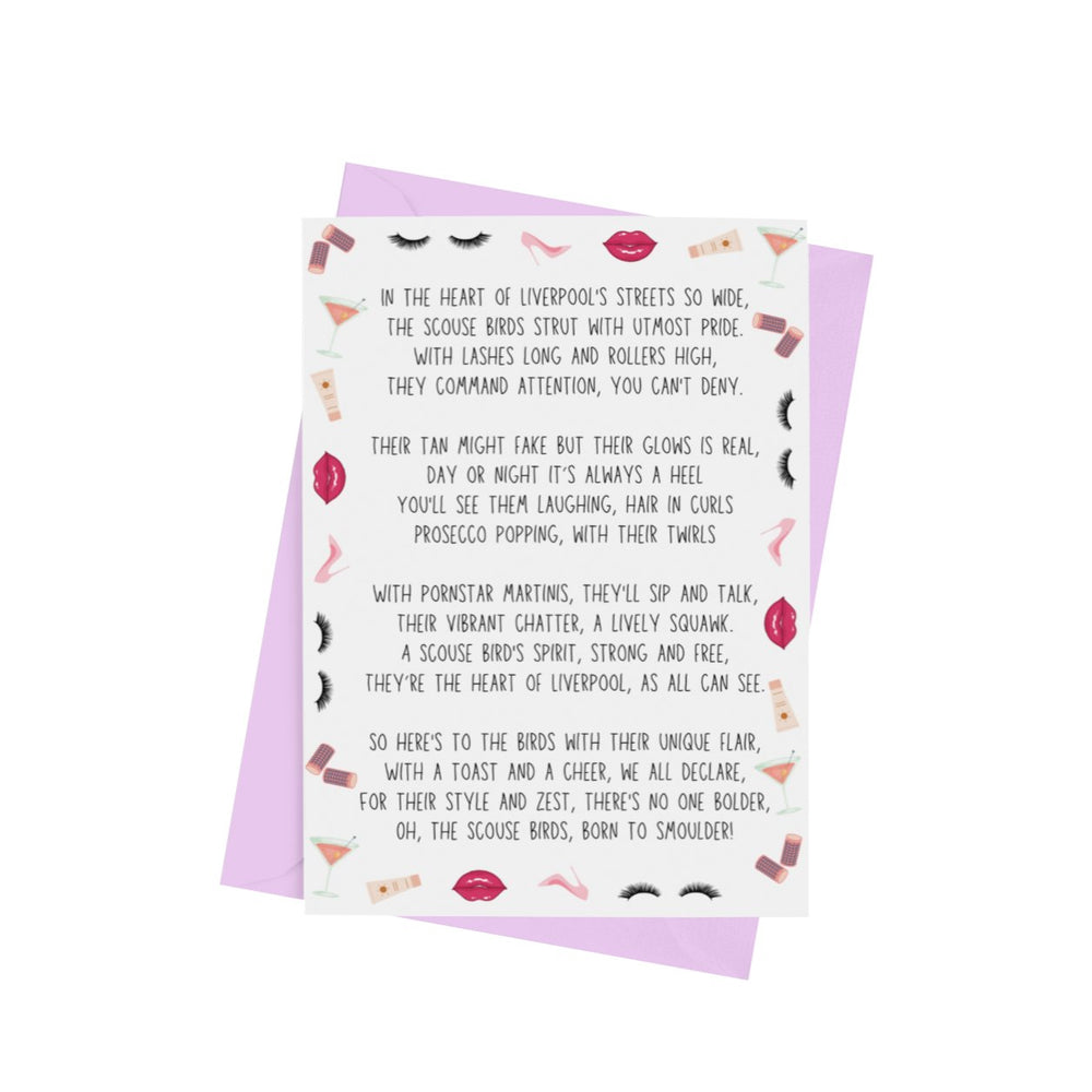 Scouse Birds Poem Card - Cards - The Scouse Bird Shop