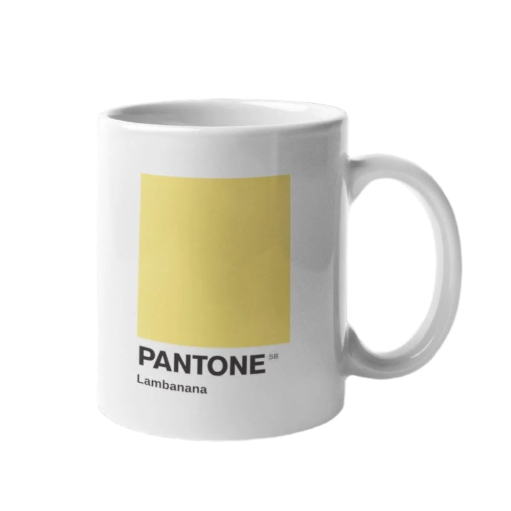 Scouse Pantone Mug - lambanana yellow