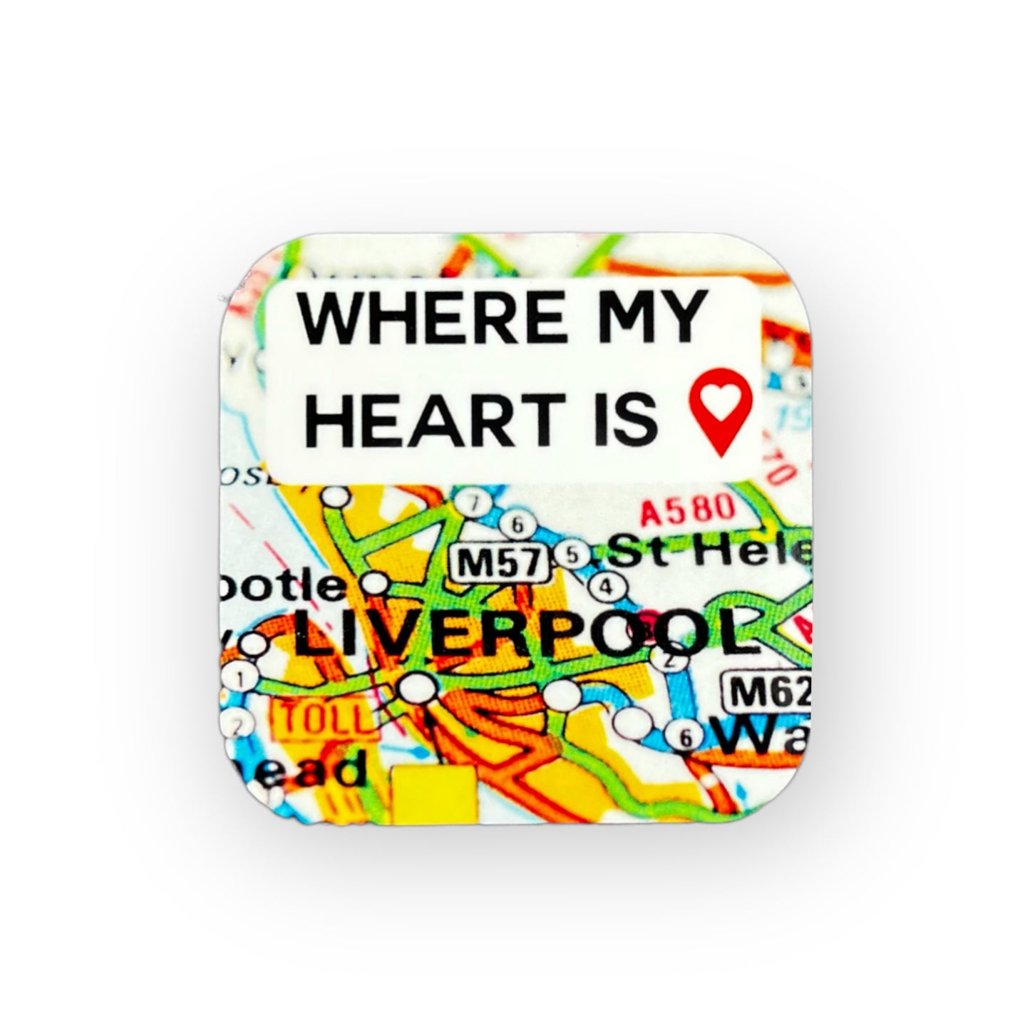 Where My Heart Is Liverpool Fridge Magnet - Fridge Magnet - The Scouse Bird Shop