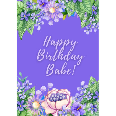 Happy Birthday Babe Card