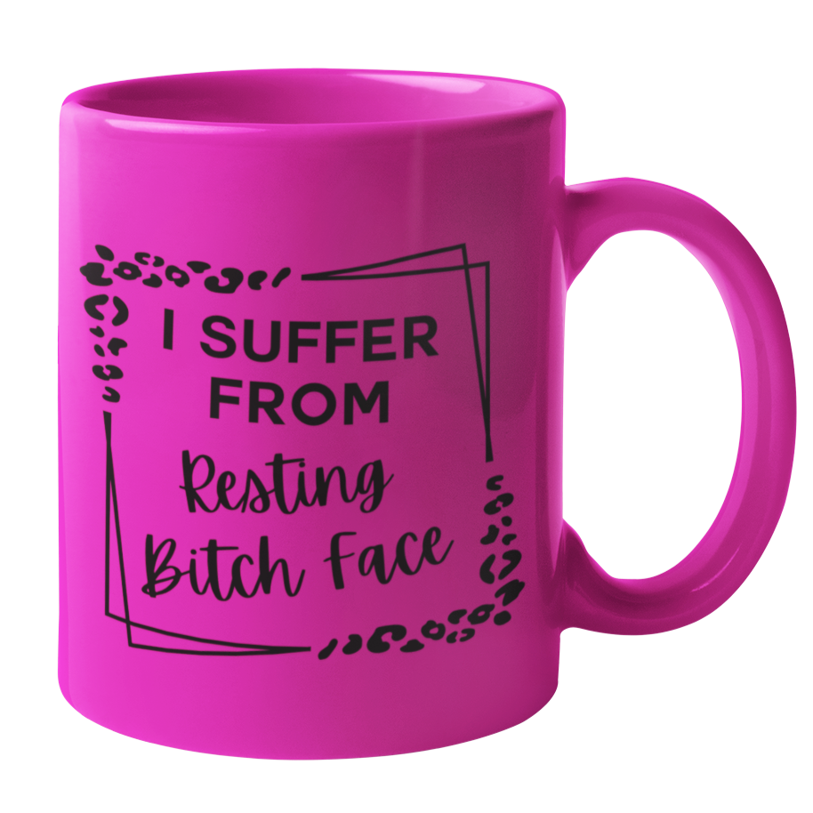 Resting Bitch Face Leopard Print Mug