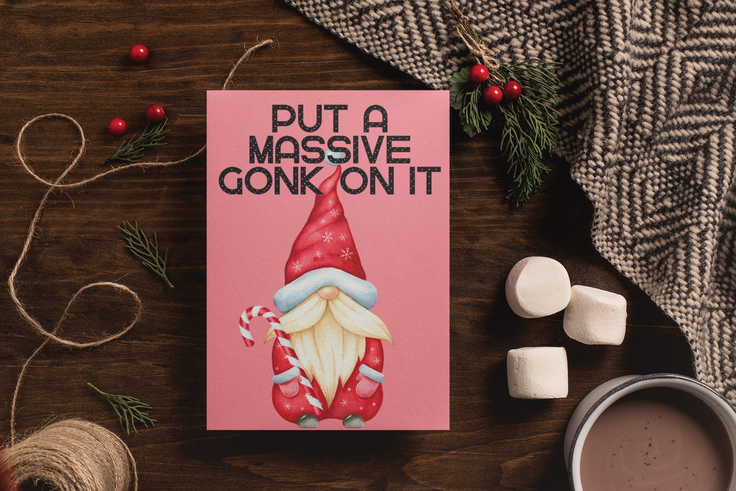 Massive Gonk On It Christmas Card